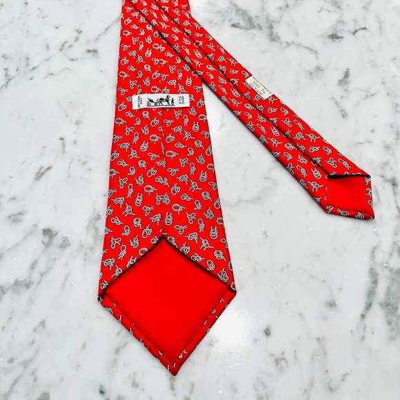 Hermes Tie in hand-sewn silk twill 100% silk - Picture 4 of 4